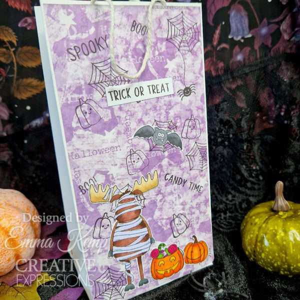 Creative Expressions Jane's Doodles Clear Stamp Set 4"x 6" - Halloween Trick Or Treat