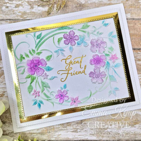 Creative Expressions Clear Stamp Set 4"x 6" - Blossom Wreath Sentiments