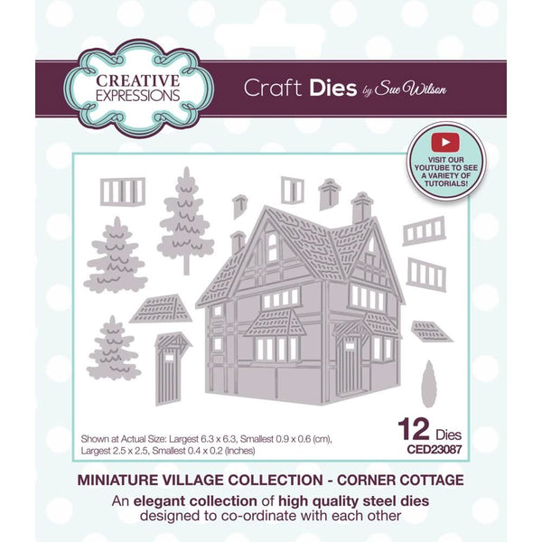 Creative Expressions Craft Dies By Sue Wilson Miniature Village Corner Cottage