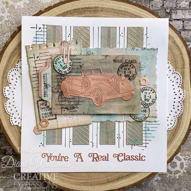 Creative Expressions Craft Dies By Sue Wilson - Dream Car Collection - Tire Tracks