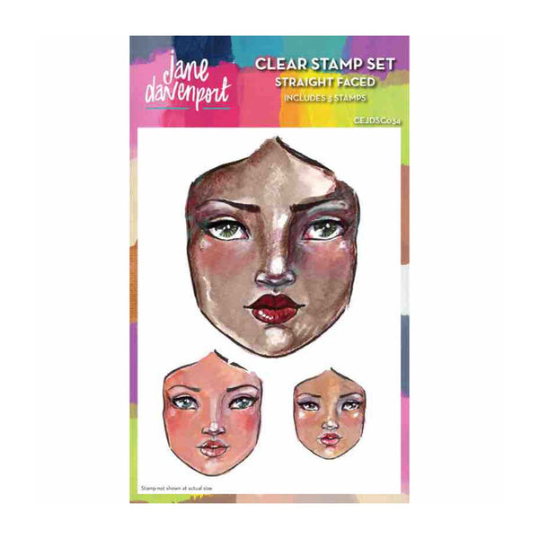 Creative Expressions 4"x 6" Clear Stamp Set by Jane Davenport - Straight Faced