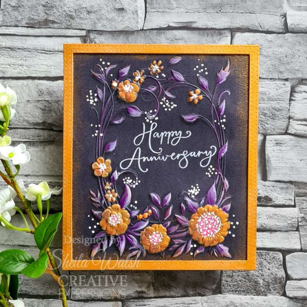 Creative Expressions Companion Colouring Stencil 6"x 8" 2/Pkg - Floral Symphony