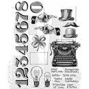 Tim Holtz Cling Stamps 7"X8.5" Curiosity Shop*