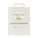 Project Life 3 X 4 inch Textured Cardstock 100 per pack - Lined - Cream*^