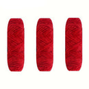 Poppy Crafts Velour Yarn 100g 3 Pack - Crimson