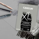 Canson XL Sand Grain Grey Dry Mixed Media Pad 9"x 12" - 40 Sheets