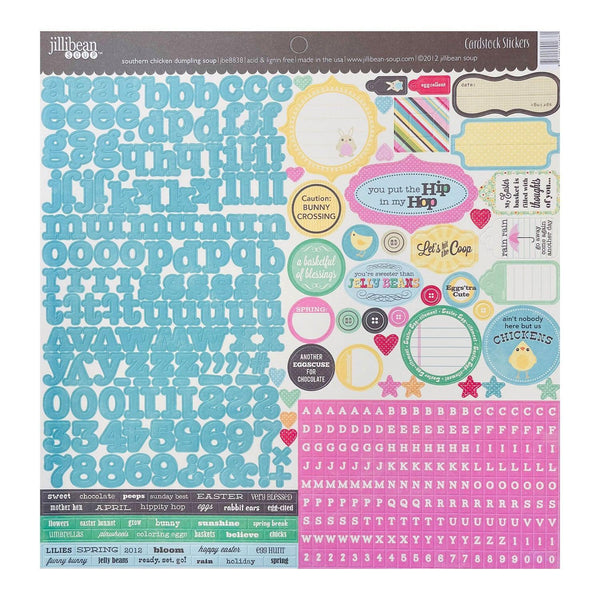 Jillibean Soup 12"x 12" Cardstock Stickers - Southern Chicken Dumpling Soup