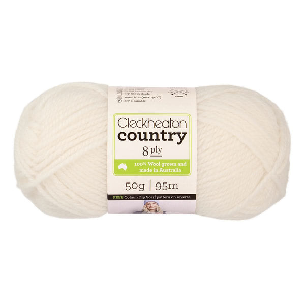 Cleckheaton Country Yarn 8ply 50g - Cream