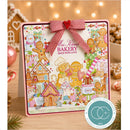 A square decorative card or gift box front featuring a festive gingerbread-themed illustration with the text 'Mrs. Kate's BAKERY MADE WITH LOVE.