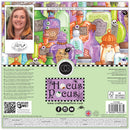 Back cover of a craft paper pack titled 'Hocus Pocus' from the 'A Limited Edition Series' by DLR (Designer's Library), featuring a colorful illustration of potion bottles, cauldrons, and spooky labels on a light green background with product details and a photo of the designer.