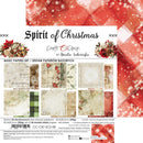 Craft O'Clock 'Spirit of Christmas' basic papers set packaging, featuring a red and white patterned background with six sample paper designs displayed in a grid.