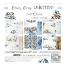 Packaging of 'Baby Boy Universe' craft paper set by Craft O'Clock with teddy bears and flowers.