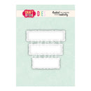A package of three rectangular die-cut labels with scalloped edges, shown on a pale mint green backing card with the Craft & Your Dies logo at the top.