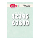 Craft & Your Name Dies brand die set featuring white 3D-style numbers 1 through 0 on a pale mint green backing card.