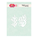 Craft & Your Name Dies featuring two white coral-shaped die cutters on a light mint green backing card with the brand logo at the top.