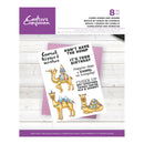 Camel-themed stamps with humorous text on a white background, featuring the brand 'Crafters Companion'.
