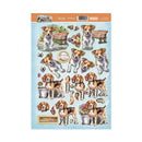 Hunkydory Jack Russell Terrier & Beagle Decoupage Topper Sheet*