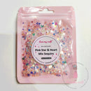 Dress My Craft Sequins 8gms Pink Star & Heart Mix