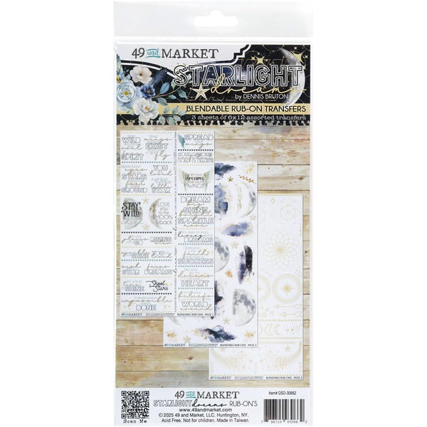 49 And Market Rub-On Transfer Set 6"X12" Starlight Dreams