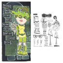 Dyan Reaveley's Dylusions Cling Stamp Collections 8.5"x 7" - Dinky Dolls Set