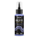 A bottle of Americana BLOOM Textured Paint in the shade 'Bloomed Violet'. The 2 fl oz spray bottle has a black label with purple paint texture graphics and a clear spray cap, shown on a white background with a soft shadow.