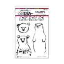 Dina Wakley Media Cling Stamps 6"x 9" - Scribbly Bears
