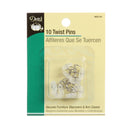 Dritz Twist Pins 10/Pkg - Clear