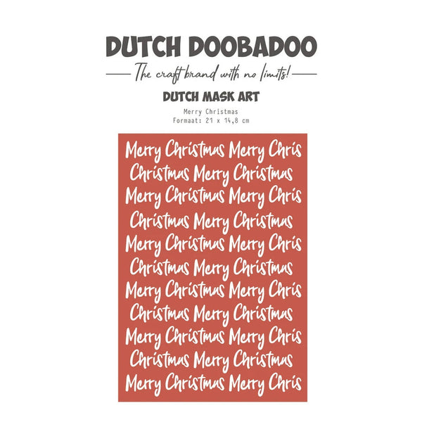 Dutch Doobadoo Merry and Bright A5 Mask Art - Merry Christmas