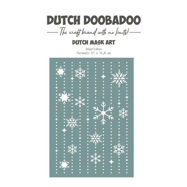Dutch Doobadoo Merry and Bright A5 Mask Art - Snowflakes
