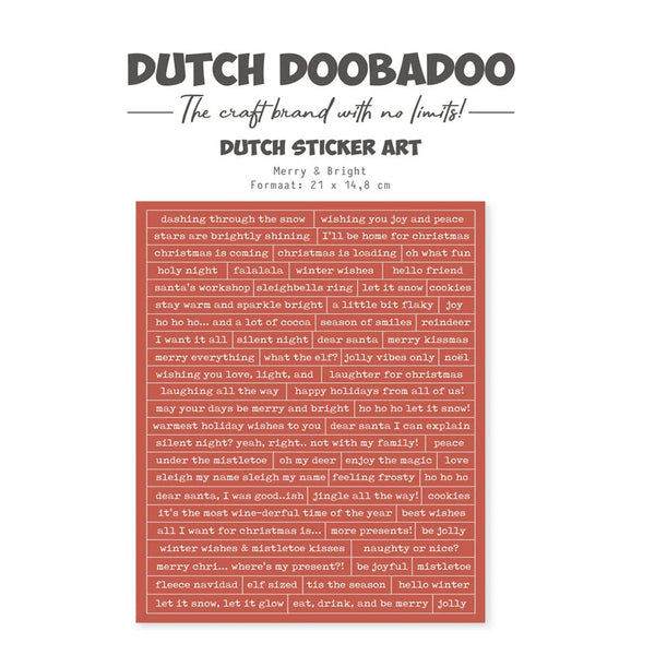 Dutch Doobadoo Merry and Bright A5 Stickers Art