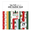 Echo Park Paper Co. 6x6 paper pad cover showing the 'Mouse and Me Christmas' pattern set.