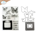 Clear stamp set with butterfly designs on a white background