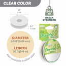 BeadSmith Flex-rite 49 Strand Beading Wire 0.018" x 30ft - Clear