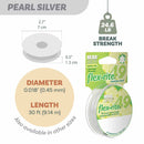 BeadSmith Flex-rite 49 Strand Beading Wire 0.018" x 30ft - Pearl Silver