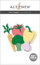 Altenew Very Veggie Layering Die Set with carrot tomato broccoli bell pepper and garlic