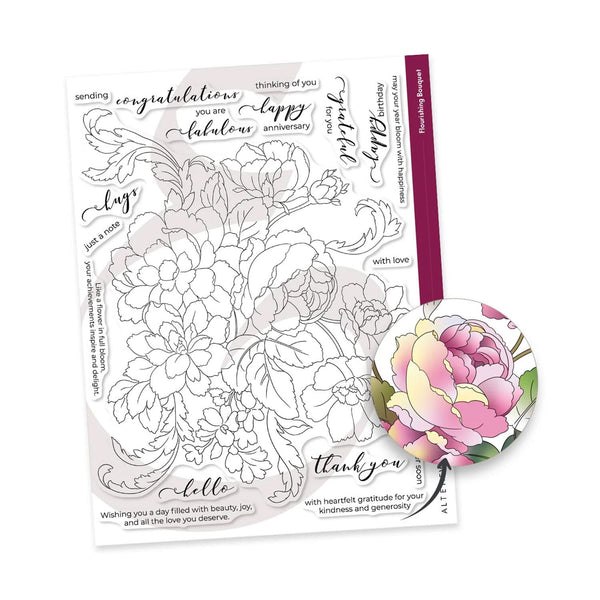 Altenew Flourishing Bouquet Stamp Set