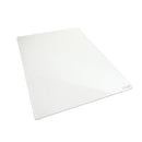 White mouse pad with brand logo on a white background