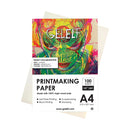 Pack of GELELF printmaking paper with colorful skull design on a white background