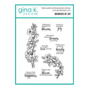 gina k. Designs stamp set with floral designs and sentiments on a white background