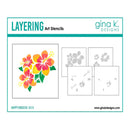 Gina K Designs Layering Art Stencils - Happy Hibiscus