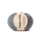 Poppy Crafts Wool Thread Anti-Pilling Yarn 50g - Grey