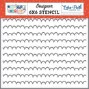 Echo Park Hip Hip Hooray Stencil 6"X6" So Proud Scallop