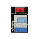 A package of Heidi Grace Designs embossed acrylic block featuring the words 'brrrrr' and 'Winter' in blue and white, displayed on a black card with a red logo.