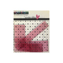A packaged with acrylic stamp block pink and magenta shown in a clear plastic sleeve with a branded header card reading Spectrum by Heidi Grace Designs.