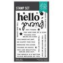 Hero Arts stamp set with various phrases on a white background