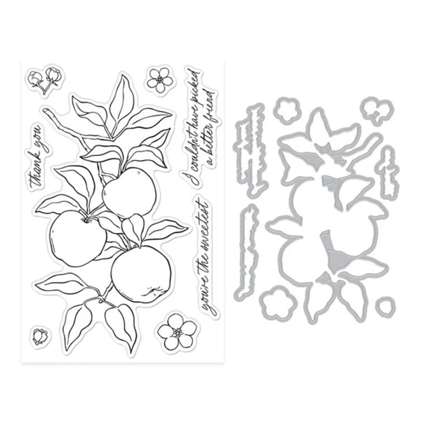 Hero Arts I Pick You Stamp & Cut Set - Apple Branch