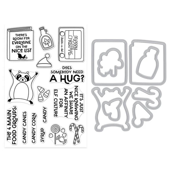 Hero Arts Yule Fuel Stamp & Cut Set - Elf Culture