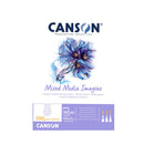 Canson Imagine White Mixed Media Pad - Light Grain 200gsm A5 - 50 Sheets