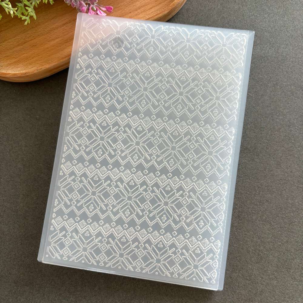 Poppy Crafts 3D Embossing Folder #149 - Cross-Stitch Flower – CraftOnline