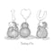 House Mouse Cling Rubber Stamp We Heart You*